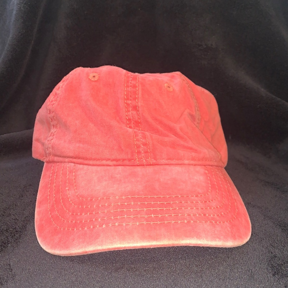 Basic, coral ball cap.